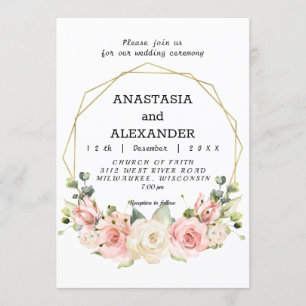 Elegant wedding invitation. invitation