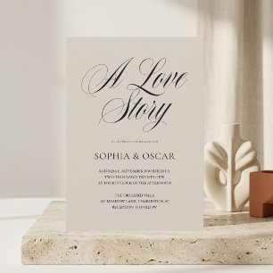 Elegant Wedding Invitation   Minimalist Script 