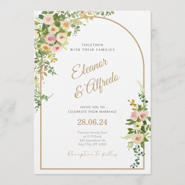 Elegant Wedding Invitation | Modern Romantic  (Front)