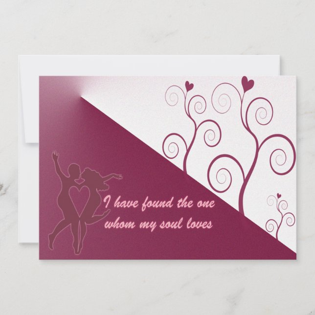 Elegant wedding invitation quotes card (Front)