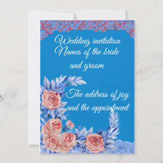 Elegant Wedding Invitation Romantic Floral Style