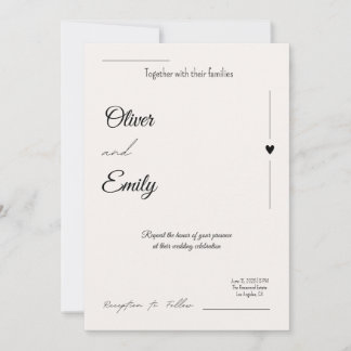 Elegant Wedding Invitation – simple Modern