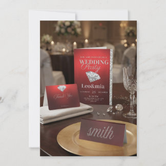 Elegant Wedding Invitation Suite Display Mockup Ca