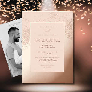 Elegant Wedding Invitation Template Photo Blush