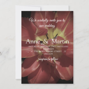 Elegant Wedding Invitation Tulip Flower