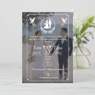 Elegant wedding invitation with new design
