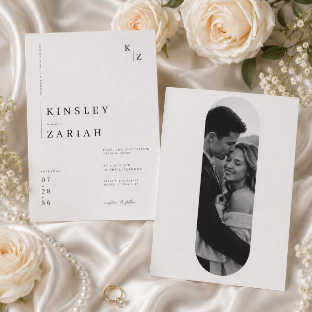 Elegant Wedding Invitation with Photo (Creator Uploaded)