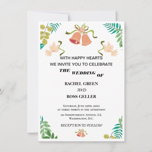 Elegant Wedding Invitations (Front)
