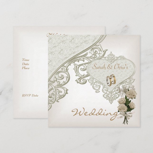 Elegant Wedding Invites (Front/Back)