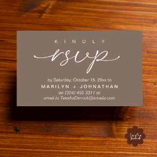 Elegant Wedding Invites RSVP via Phone or Email