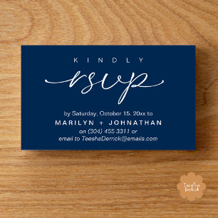 Elegant Wedding Invites RSVP via Phone or Email