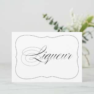 Elegant Wedding Liqueur Bar Sign Invitation
