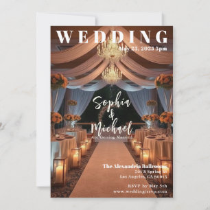 Elegant Wedding Magazine Cover Invitation