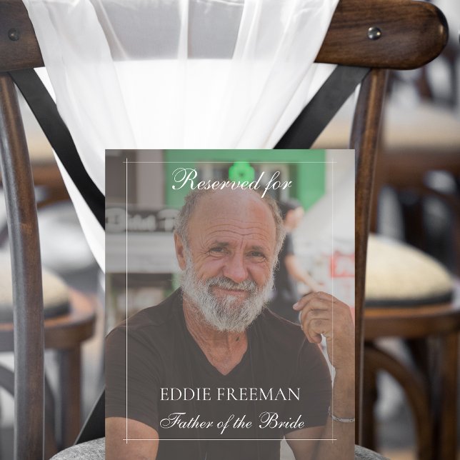 Elegant Wedding Memorial Chair Vignette Photo  Pedestal Sign (Creator Uploaded)