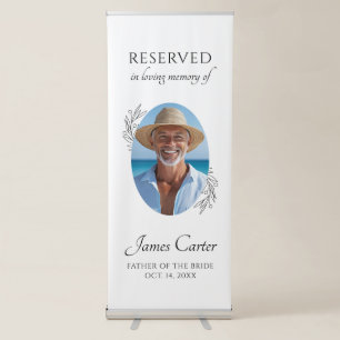 Elegant Wedding Memorial Reserved In Loving Memory Retractable Banner