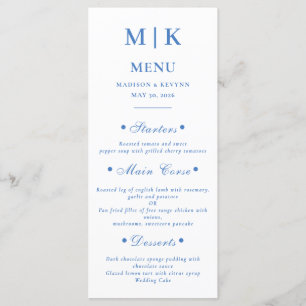 Elegant Wedding Menu Cards