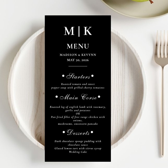 Elegant Wedding Menu Cards (Creator Uploaded)