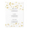 Elegant Wedding Menu Faux Gold Foil Glitter Lights
