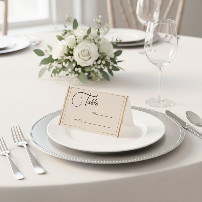 Elegant Wedding Minimalist Gold Frame Table Number (Creator Uploaded)