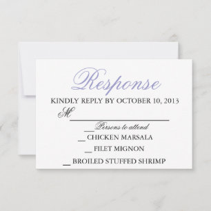 Elegant Wedding Modern Invitation Response Card
