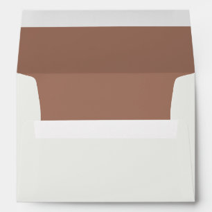 Elegant Wedding Modern Neutral Cream & Mocha Brown Envelope