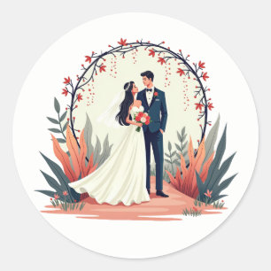Elegant Wedding Moment Sticker