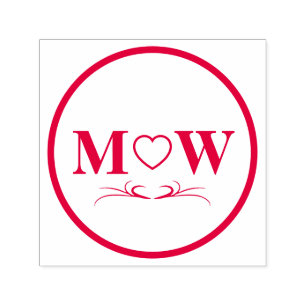 Elegant Wedding Monogram 1.5" x 1.5" Self Inking Self-inking Stamp