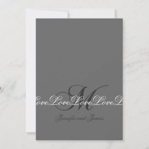 Elegant Wedding Monogram M Wedding Invitations