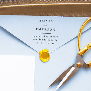Elegant Wedding Names Classic Return Address Rubber Stamp