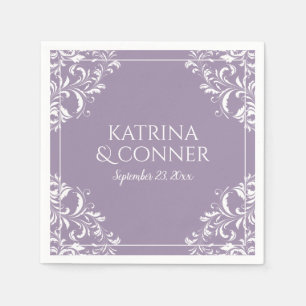 Elegant Wedding Napkins   Nadine (Lavender)
