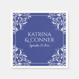 Elegant Wedding Napkins   Nadine (Royal Blue)