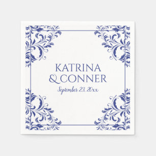 Elegant Wedding Napkins   Nadine (Royal Blue) 2