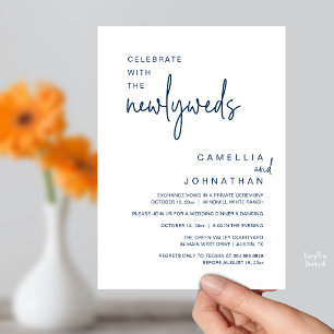 Elegant Wedding Party Post-Ceremony Celebration Invitation