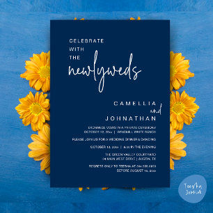 Elegant Wedding Party Post-Ceremony Celebration Invitation