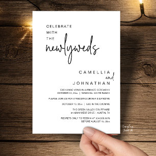 Elegant Wedding Party Post-Ceremony Celebration Invitation