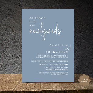 Elegant Wedding Party Post-Ceremony Celebration Invitation