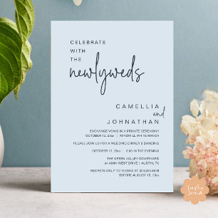 Elegant Wedding Party Post-Ceremony Celebration Invitation