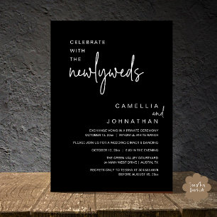 Elegant Wedding Party Post-Ceremony Celebration Invitation