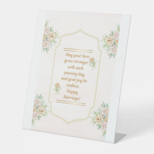 Elegant Wedding Pedestal Sign - Custom 10" x 12" 