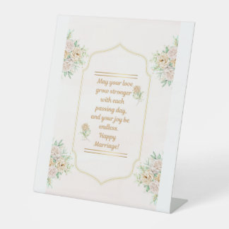 Elegant Wedding Pedestal Sign - Custom 10" x 12" 