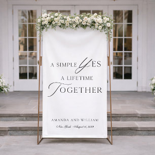 Elegant Wedding Photo Backdrop Banner
