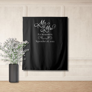 Elegant Wedding Photo Backdrop Tapestry