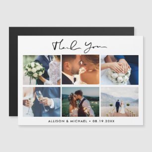 Elegant Wedding Photo Collage Thank You