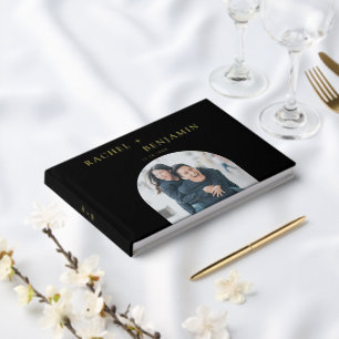Elegant Wedding Photo Custom Modern Guest Book