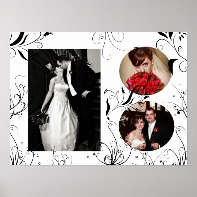 Elegant Wedding Photo Frame Print (Front)