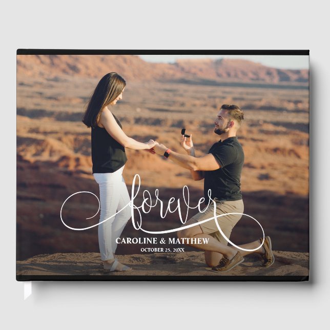 Elegant Wedding Photo Guest Book (Front)