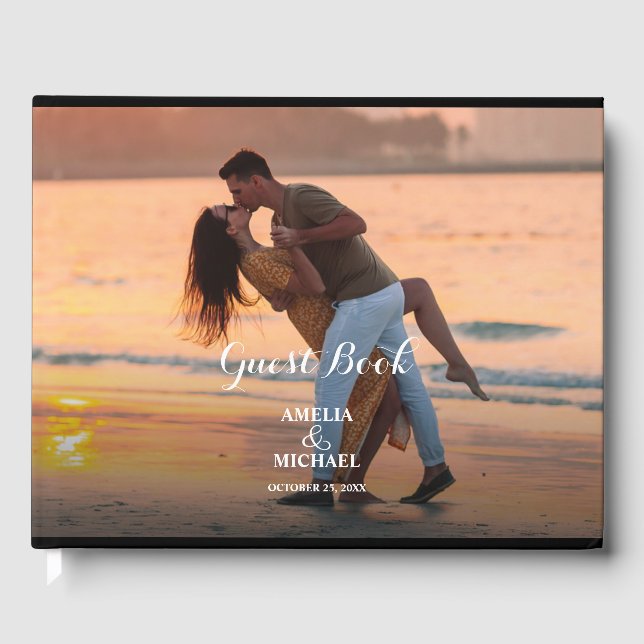 Elegant Wedding Photo Guest Book (Front)