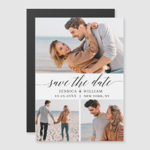 Elegant Wedding PHOTO Save the Date Magnetic Card