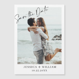 Elegant Wedding PHOTO Save the Date Magnetic Card