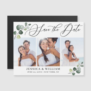 Elegant Wedding PHOTO Save the Date Magnetic Card